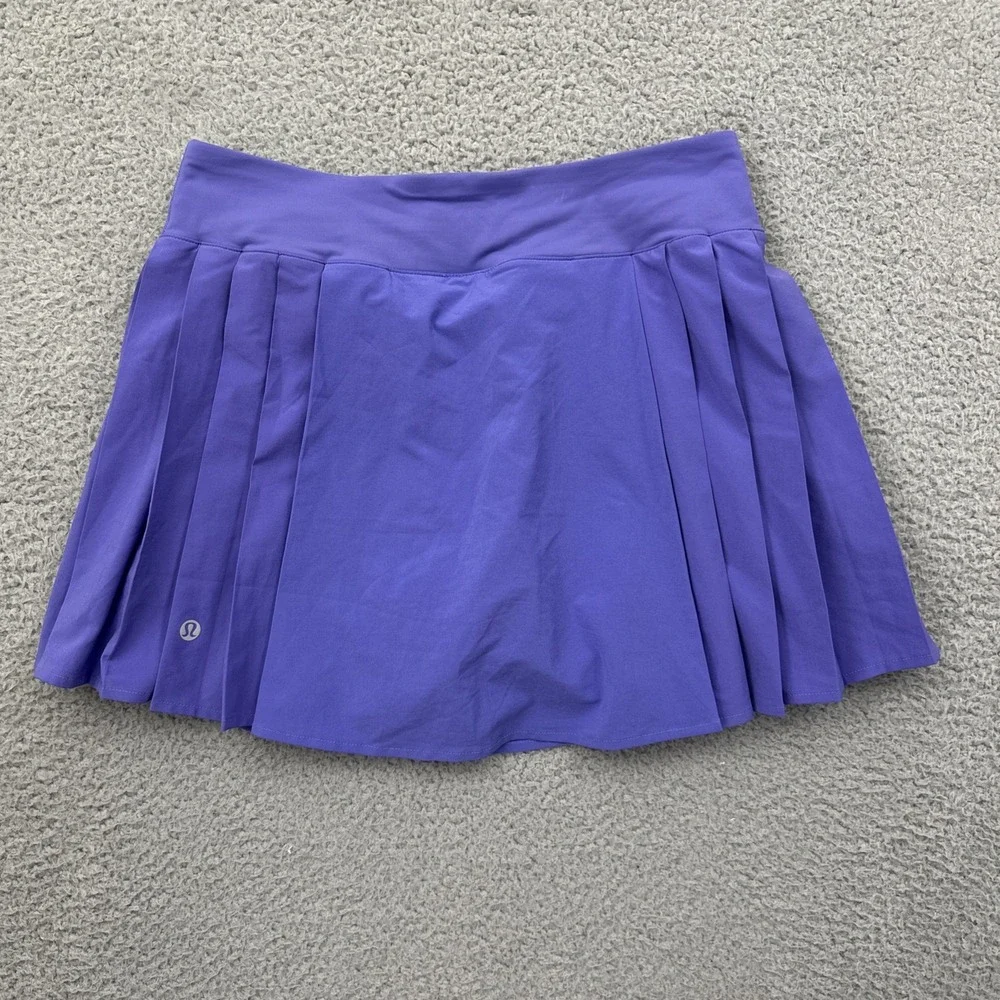 Lululemon Side Pleat High Rise Tennis Skirt Skort Charged Indigo Women's 6